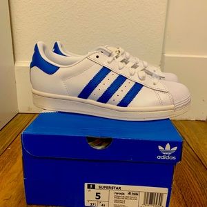 NIB Blue Adidas Superstar Sneakers